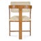 OLIVIA Dining chairs White / Natural Fabric / Wood
