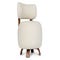 PLATON Fauteuils Ecru / Marron Bouclette / Bois