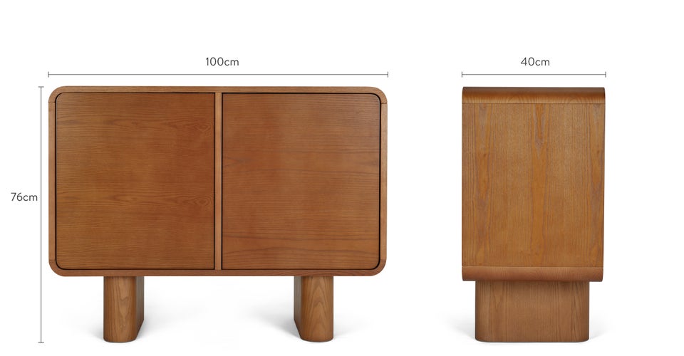 KARL Buffets Marron Bois Dimensions