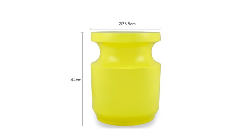 TENOR Tables d'appoint Jaune Fibre de verre Dimensions