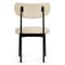 JASPER Dining chairs White / Black Curly / Métal