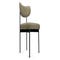 JASPER Chaises de salle à manger Taupe / Noir Tweed / Métal