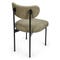 JASPER Dining chairs Taupe / Black Tweed / Metal