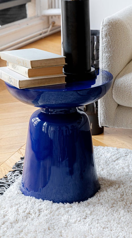 Inspiration CERSEI Tables d'appoint Bleu électrique Fibre de verre