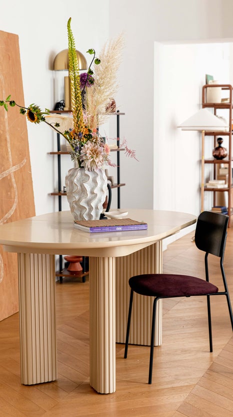 Inspiration EERO Eetkamerstoelen paars Hout / fluweel / metaal