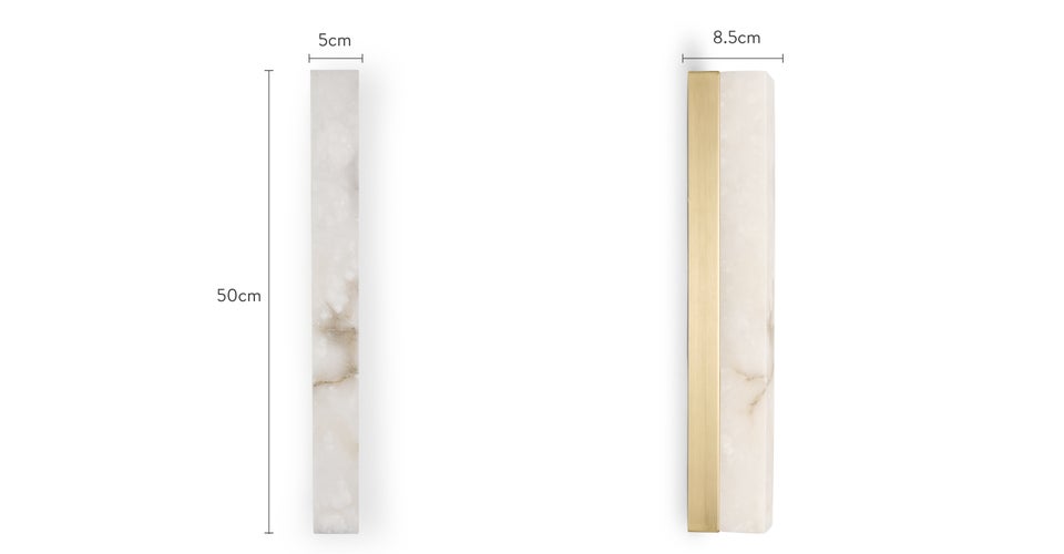 EMERSON Appliques murales Blanc / Doré Jade / Métal Dimensions