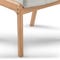 AKORIA Esszimmerstühle Weiß / Natur Stoff / Holz