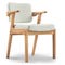 AKORIA Dining chairs White / Natural Fabric / Wood