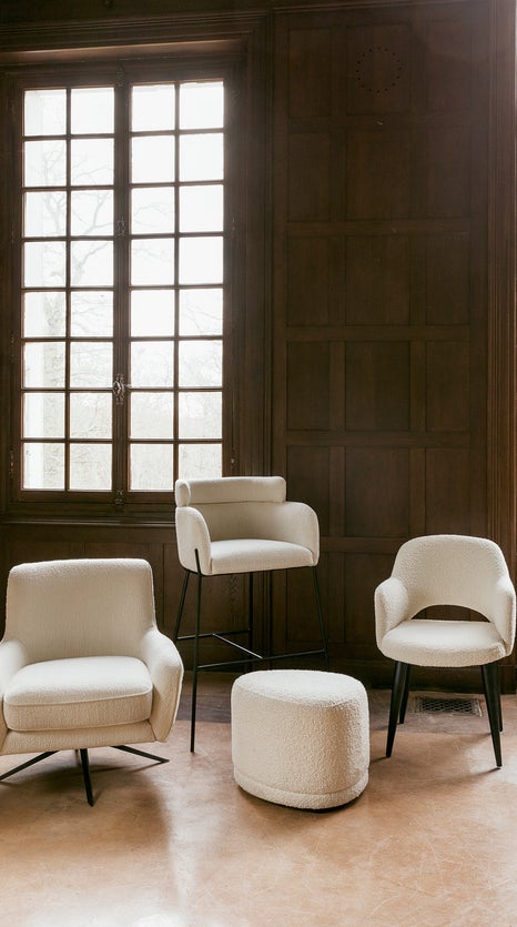 Inspiration BARON Bar Stools Gris Métal