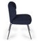 WAYNE Dining chairs Night blue / Black Curly / Metal
