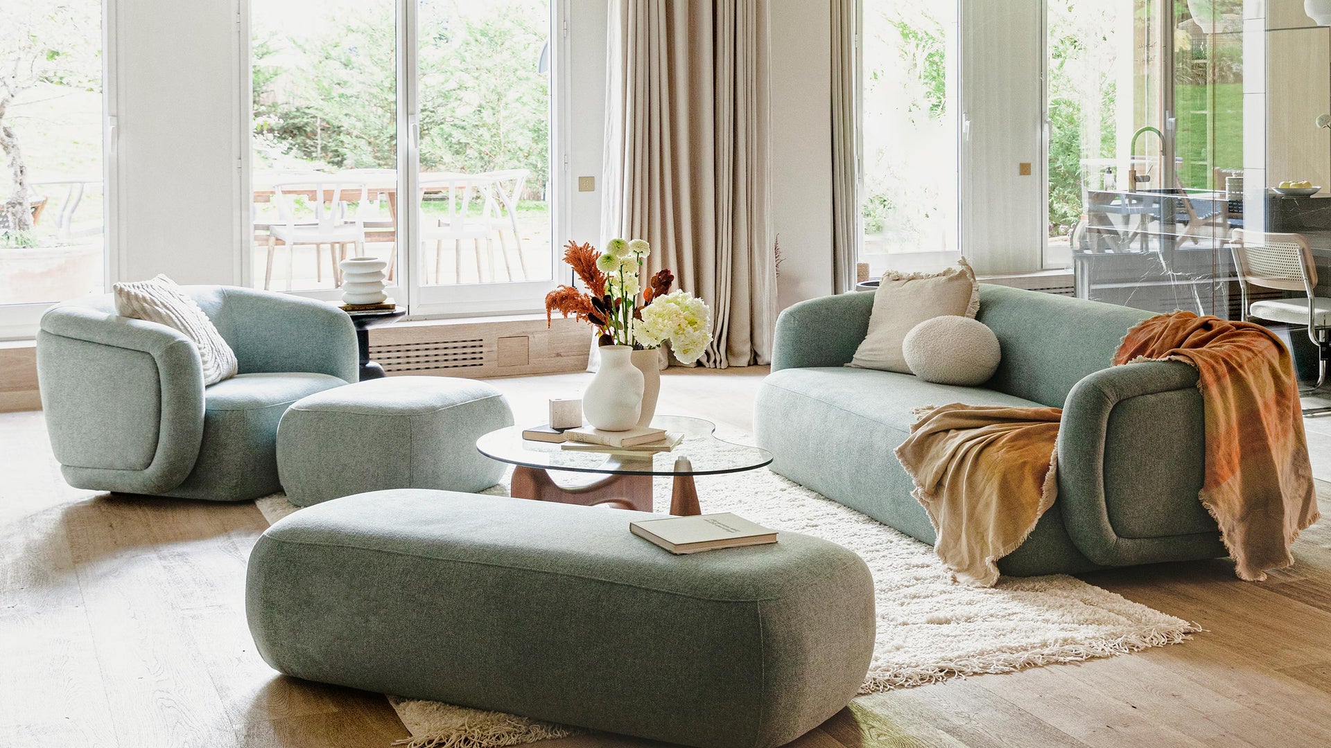 VOLTA - Aqua Blue Living Room