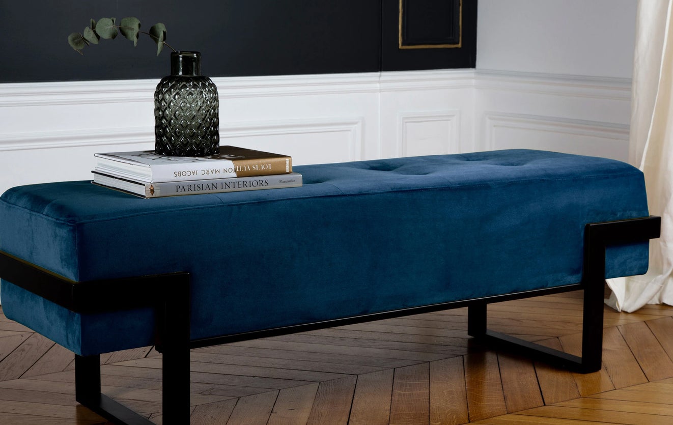 Inspiration VERTIGO Benches Vert / Noir Velours / Métal