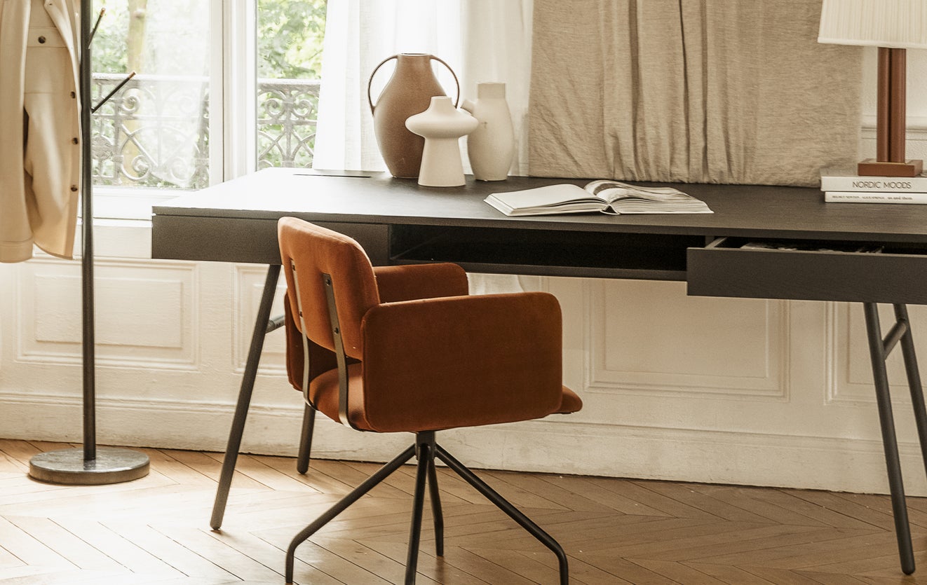 Inspiration SOLOMON Desks Noir / Doré Bois / Metal