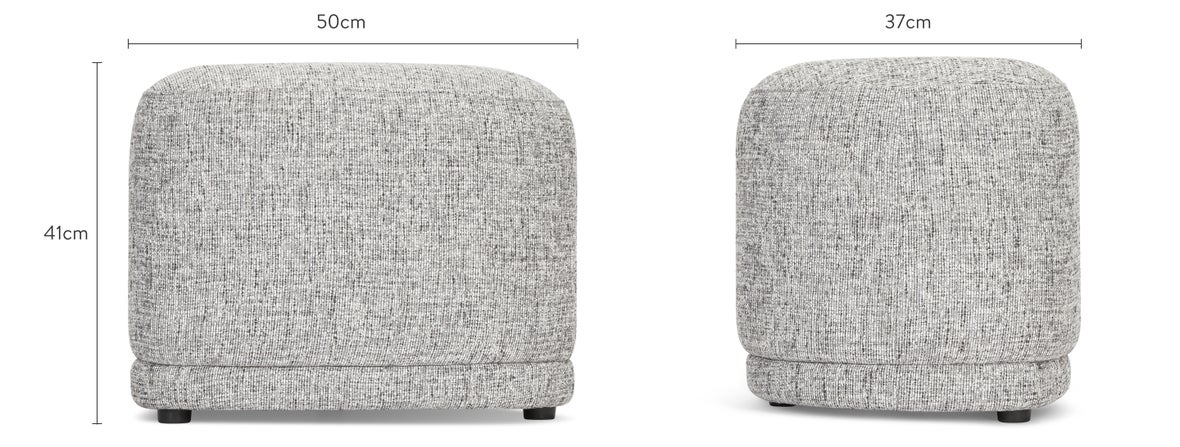 ENZO Hocker & Poufs Tweed in Grau Dimensions