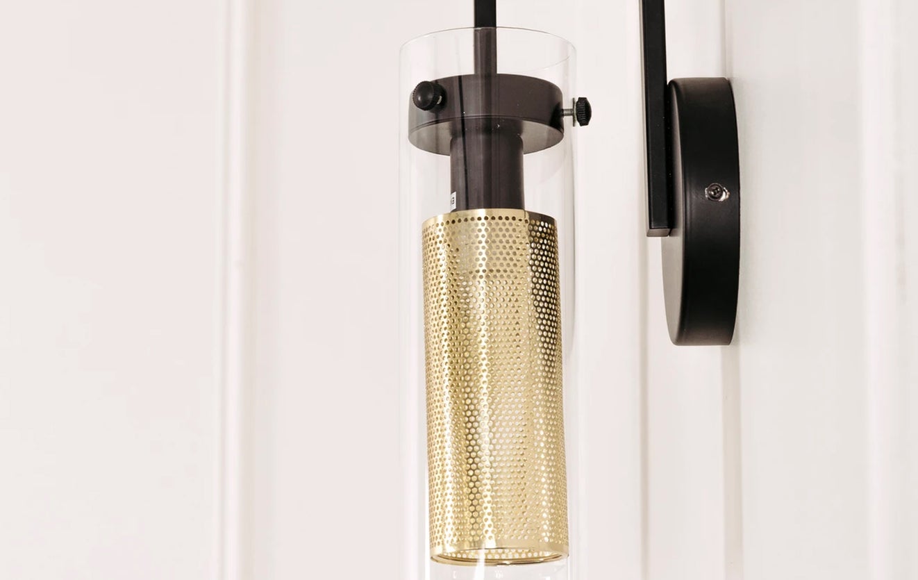 Inspiration DAWSON Wandleuchten Schwarz Metall / Glas