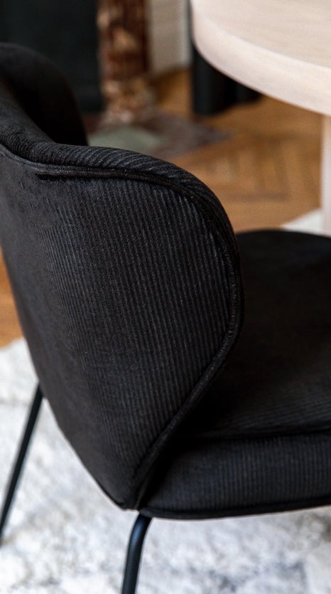 Inspiration WAYNE Chaises de salle à manger Beige / Noir Métal