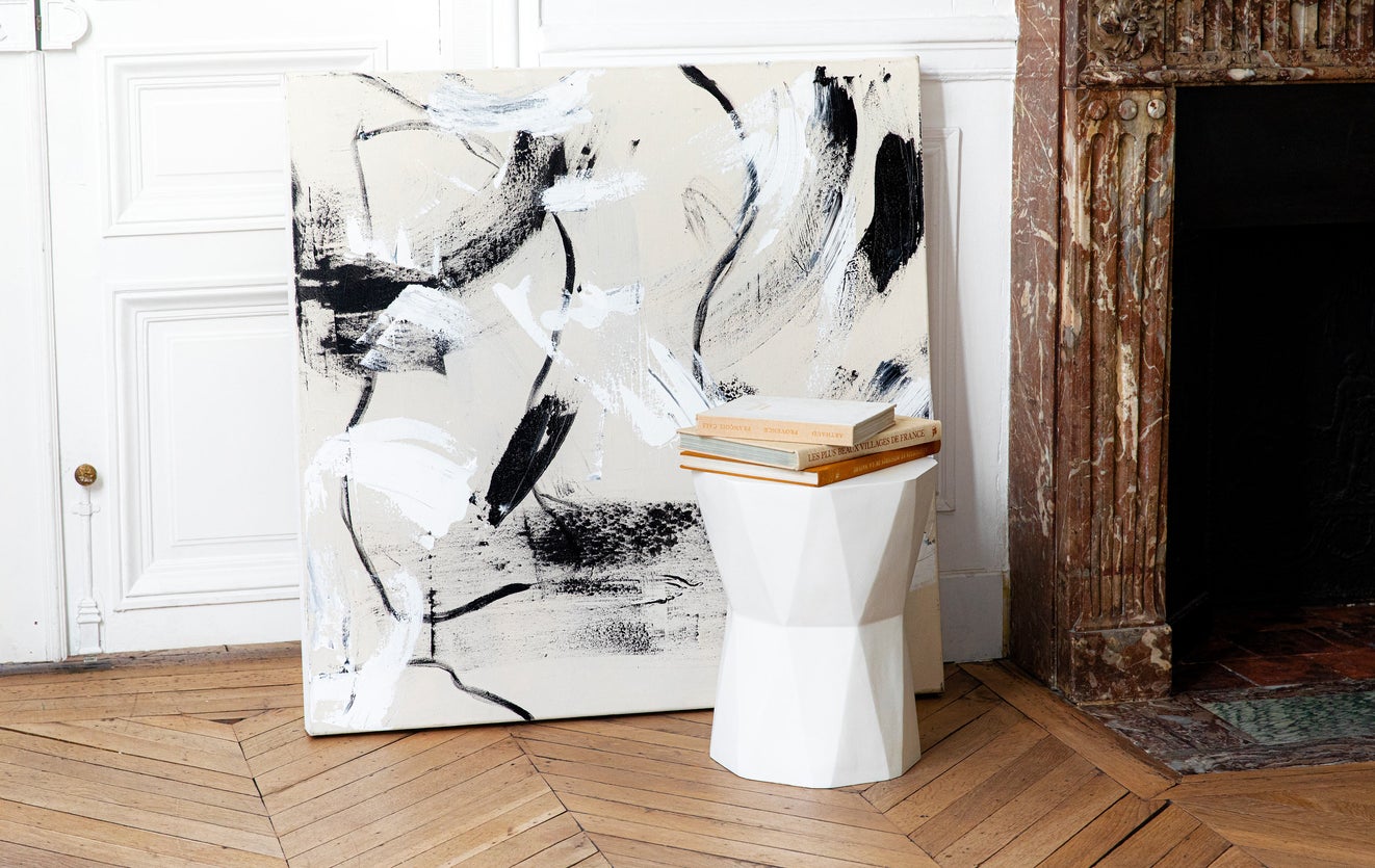 Inspiration DAVOS Tables d'appoint Blanc Fibre de verre