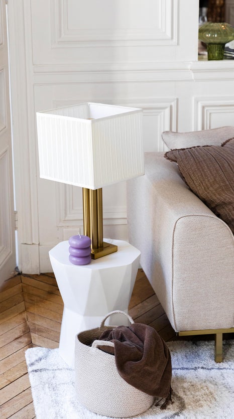 Inspiration DAVOS Tables d'appoint Blanc Fibre de verre
