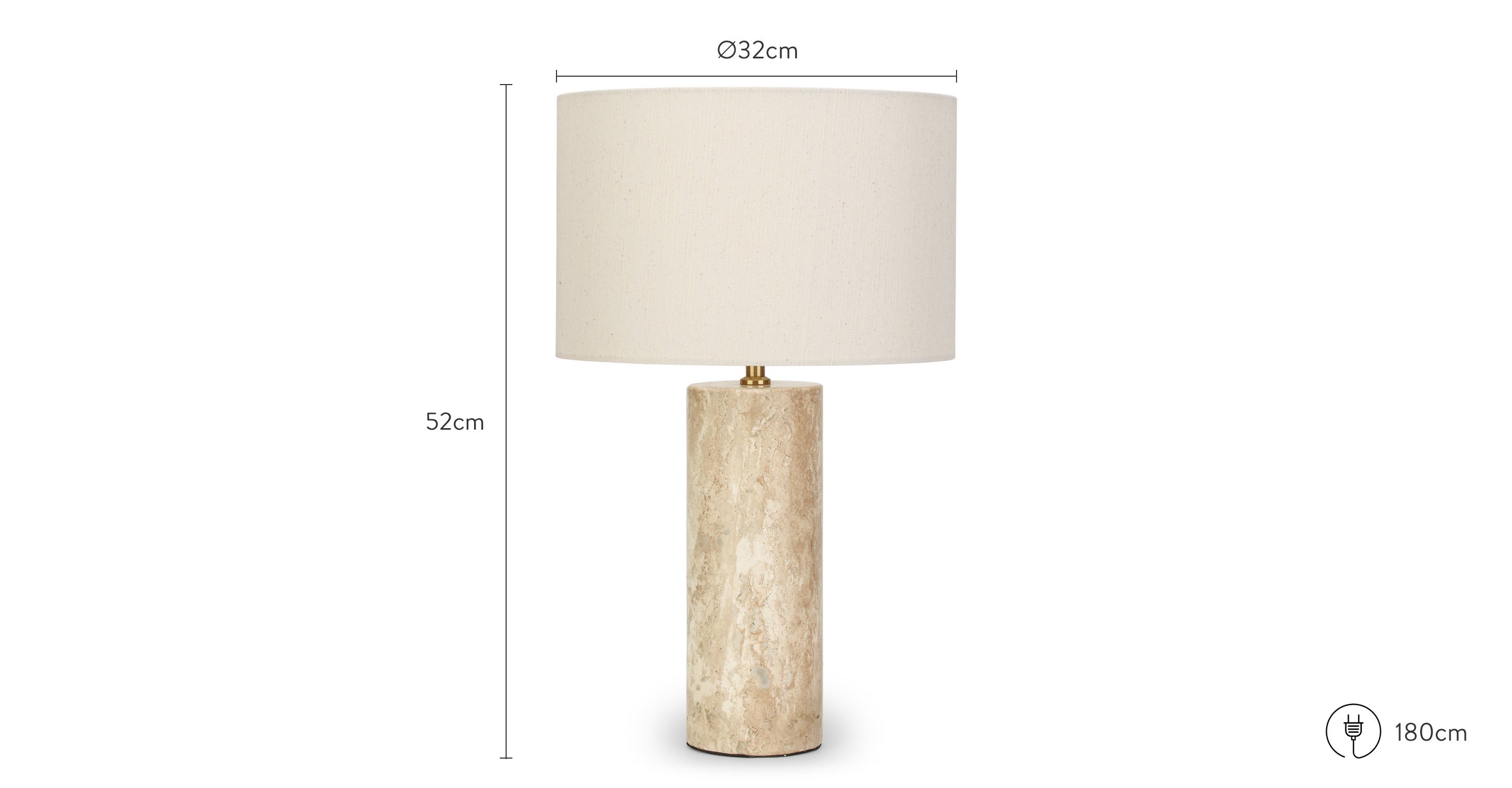 white stone table lamp