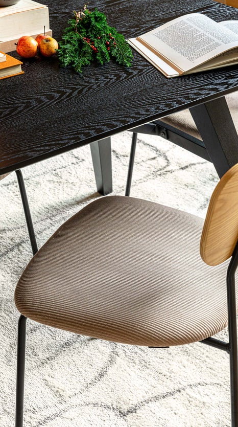 Inspiration EERO Dining chairs Beige / Natural / Black Wood / Velvet / Metal