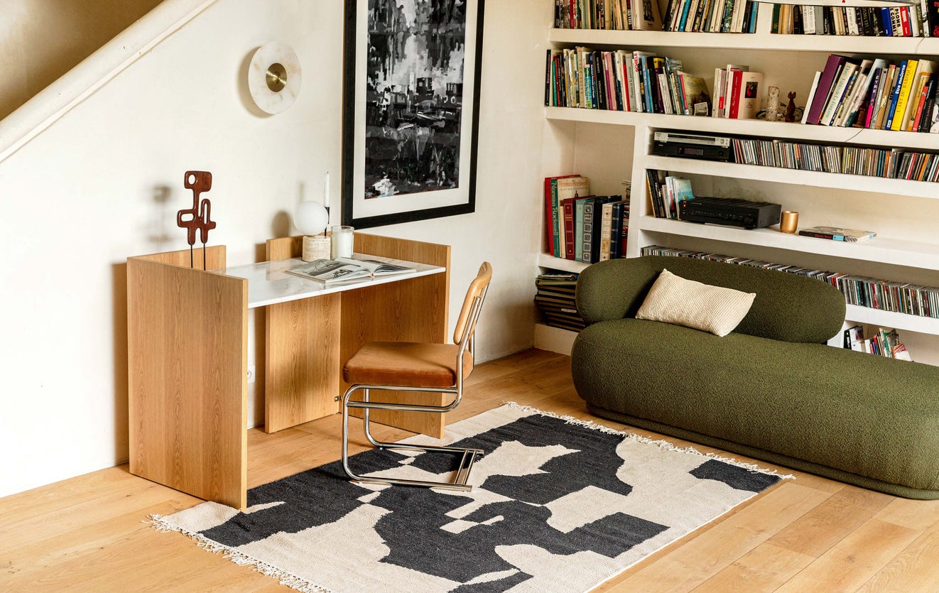 Inspiration BJORN Schreibtische & Sekretäre Weiß / Braun Marmor / Holz