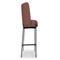 RAY Tabourets de Bar Terracotta / Noir Tissu / Métal