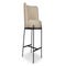 RAY Tabourets de Bar Beige / Noir Tissu / Métal