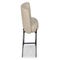 RAY Tabourets de Bar Beige / Noir Tissu / Métal