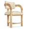 OLIVIA Dining chairs White / Natural Curl / Wood