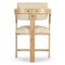 OLIVIA Dining chairs White / Natural Curl / Wood