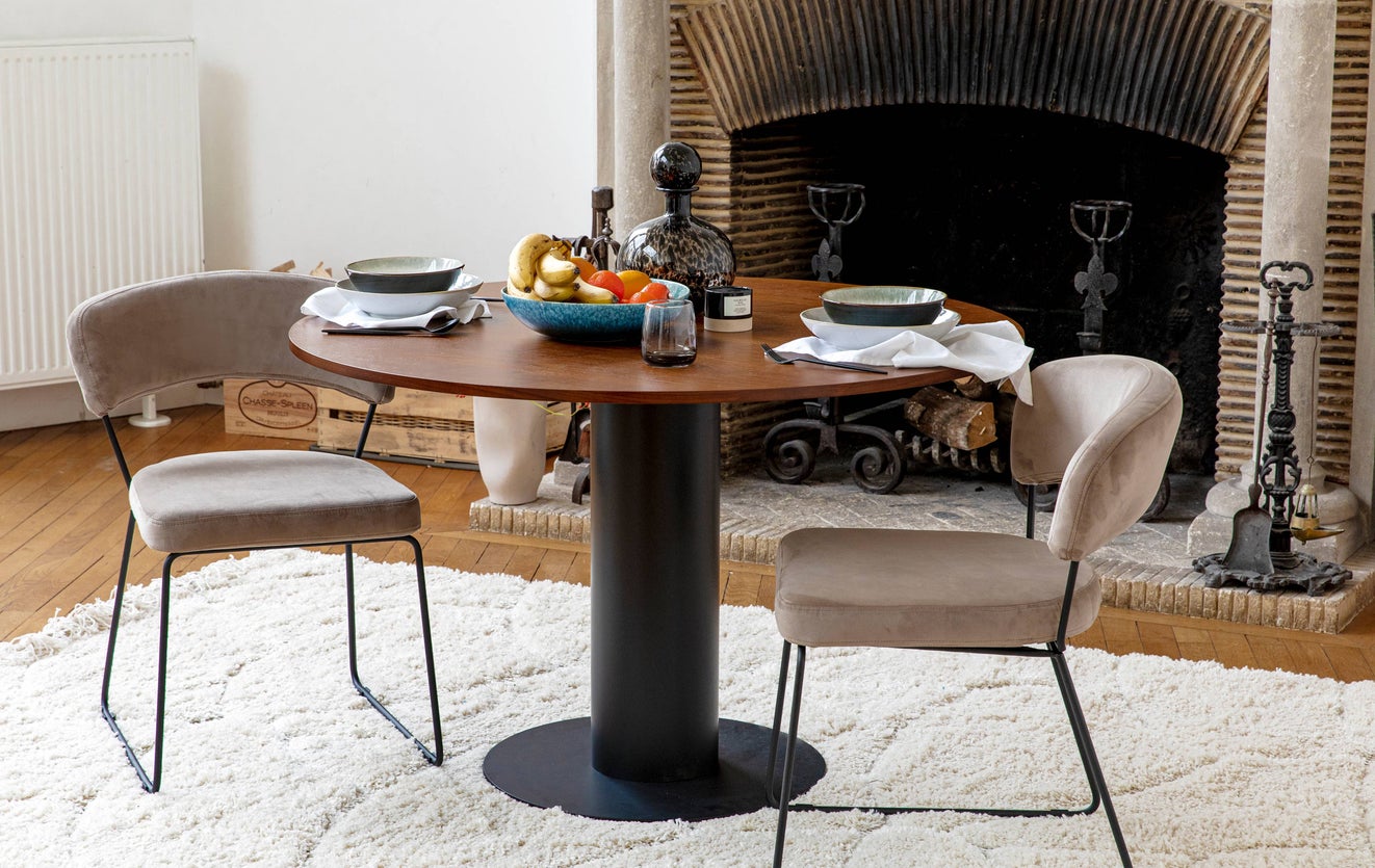 Inspiration GORDON Chaises de salle à manger Taupe Acier