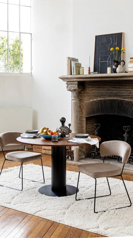 Inspiration GORDON Chaises de salle à manger Taupe Acier