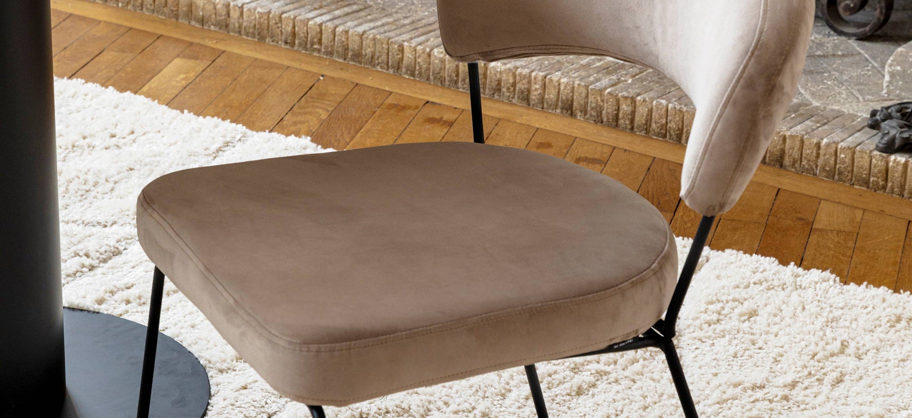 Inspiration GORDON Chaises de salle à manger Taupe Acier