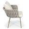 HAMPTONS Chaises de jardin Ecru / Blanc Tissu / Cordage /Aluminium