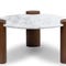 MIEIS Coffee Tables White / Brown Marble / Wood