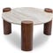MIEIS Coffee Tables Brown / Natural Travertine / Wood