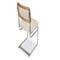 UBERTO Chaises de salle à manger Blanc / Chrome / Bois Bouclette / Métal / Bois