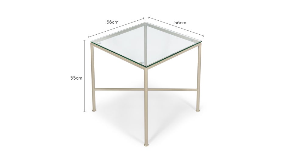 BEL AIR Gartentische Taupe Verre / Metal Dimensions
