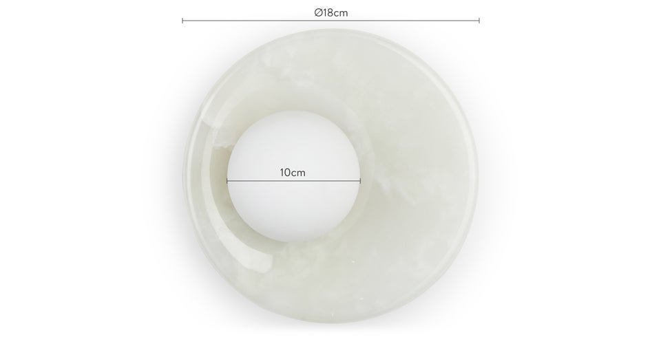 ORBE Appliques murales Blanc Jade Dimensions