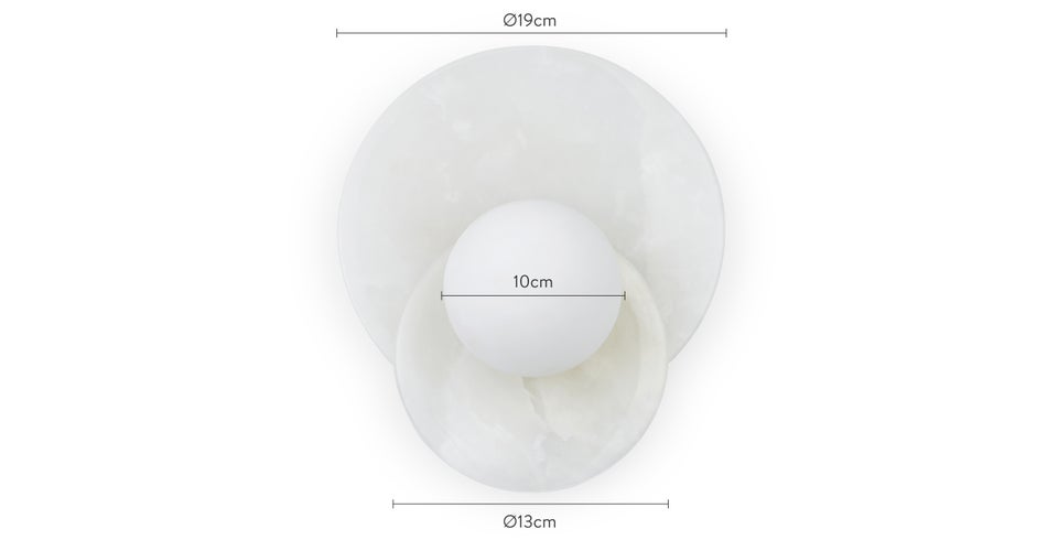 ORBE Wandleuchten Weiß Jade Dimensions