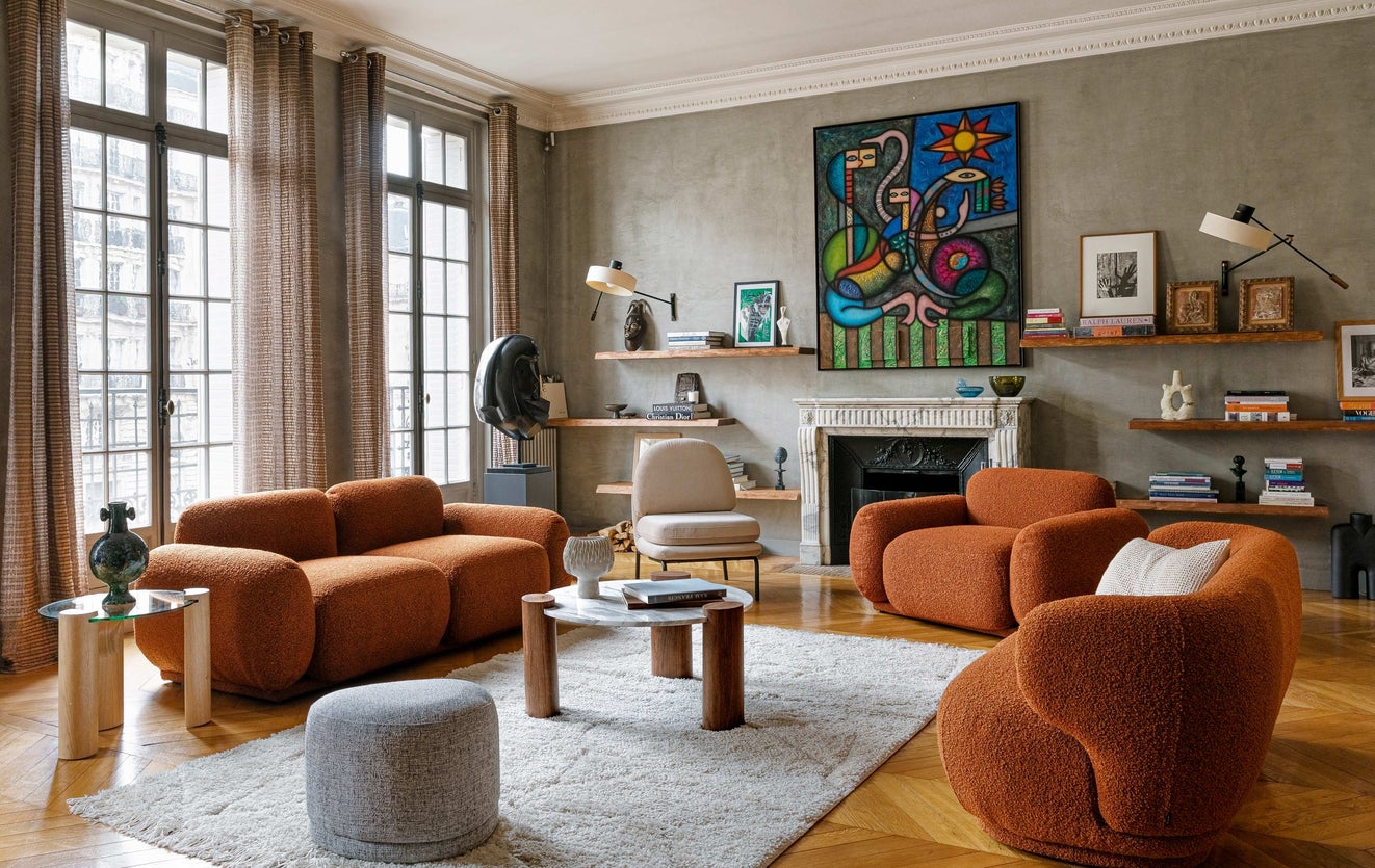 Inspiration MIKKA Armchairs Orange Curly