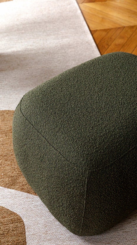 Inspiration VOLTA Stools Green Curl / Wood