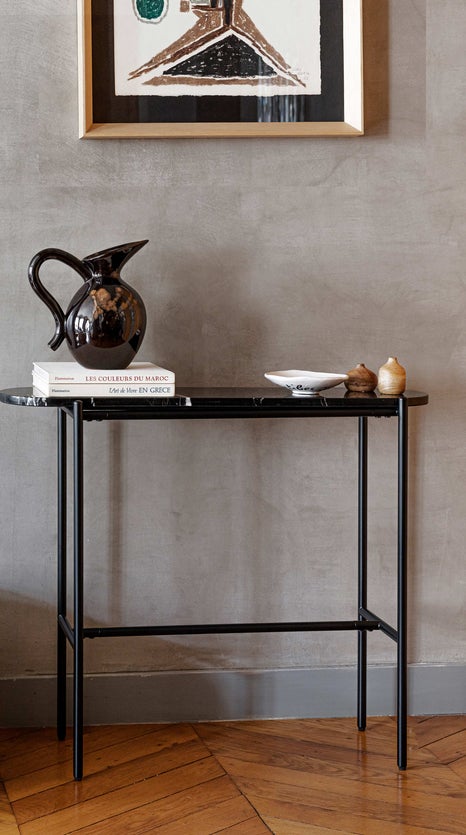 Inspiration VINCENZO Console Tables Black Marble / Metal