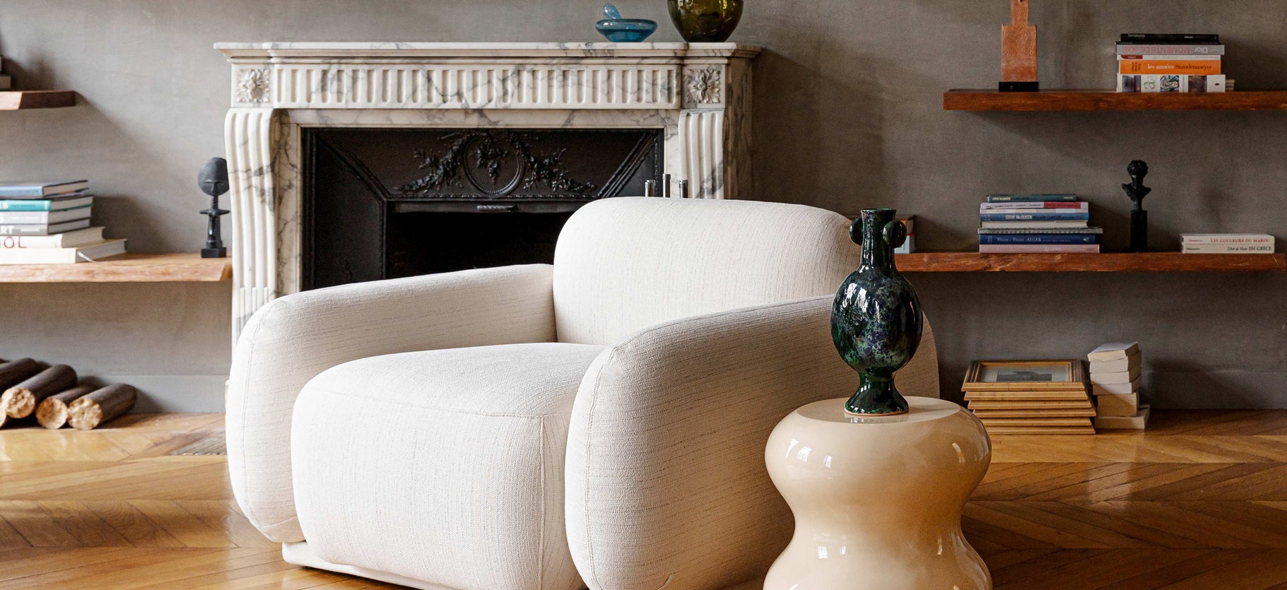 Inspiration MIKKA Sessel Cremebeige Stoff