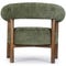 CAROL Armchairs Green / Brown Tweed / Wood