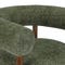 CAROL Armchairs Green / Brown Tweed / Wood