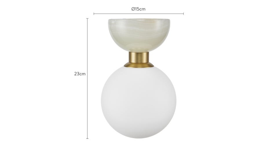 BLOOM Pendant lamps Blanc Jade / Verre Dimensions