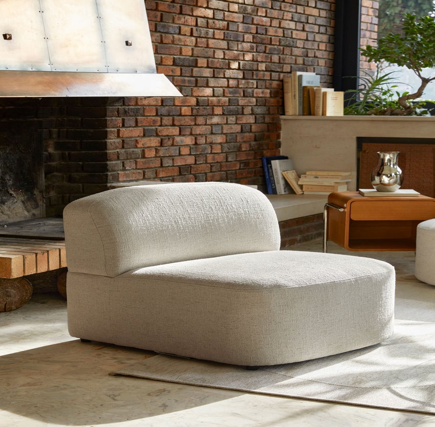 Inspiration TODD Armchairs White Curly / Wood
