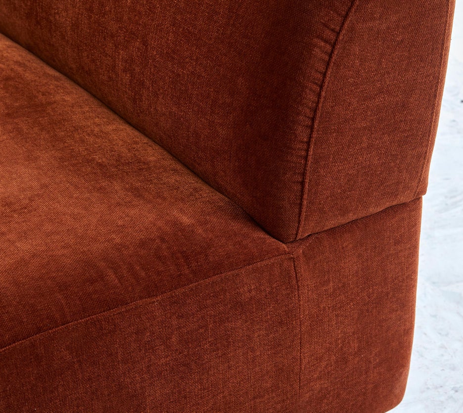 Inspiration TODD Modular sofas Brown Velvet / Wood