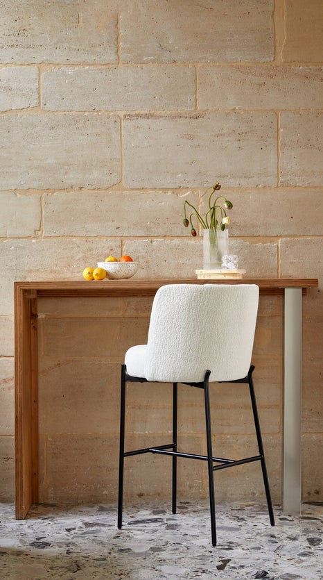 Inspiration RAY Bar Stools Taupe / Noir Velours / Metal